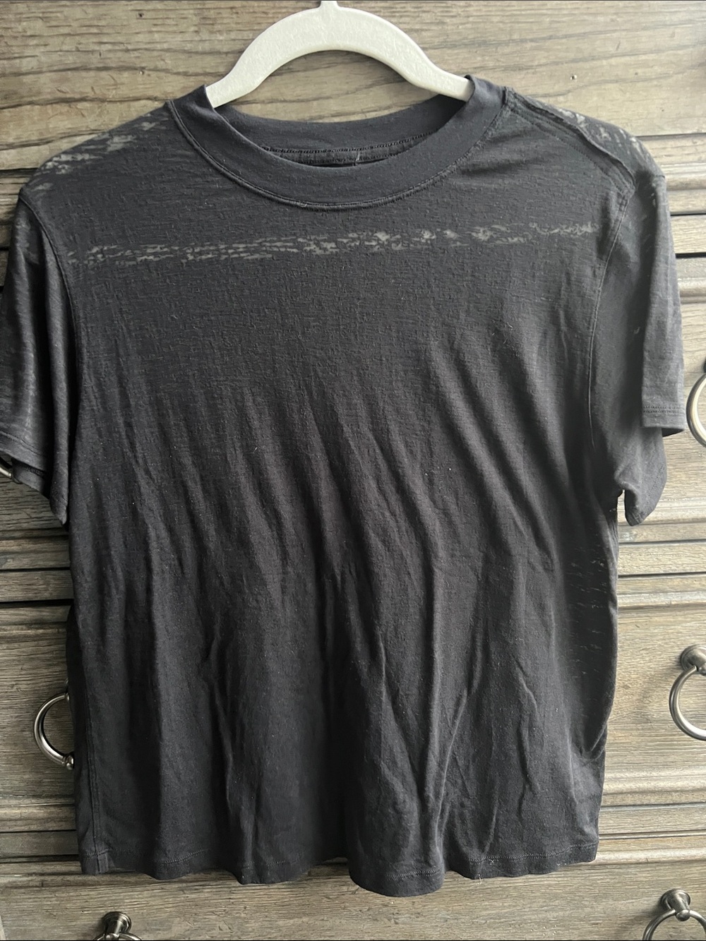 Lululemon Black Burnout Pattern Crewneck Tee Small
